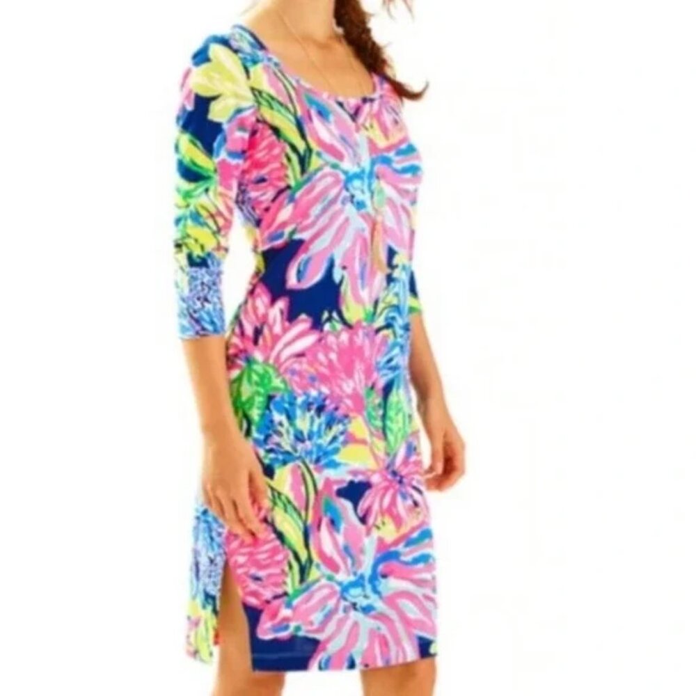 Lilly Pulitzer Kenzie Resort Dress in Travelers Palm - Size M